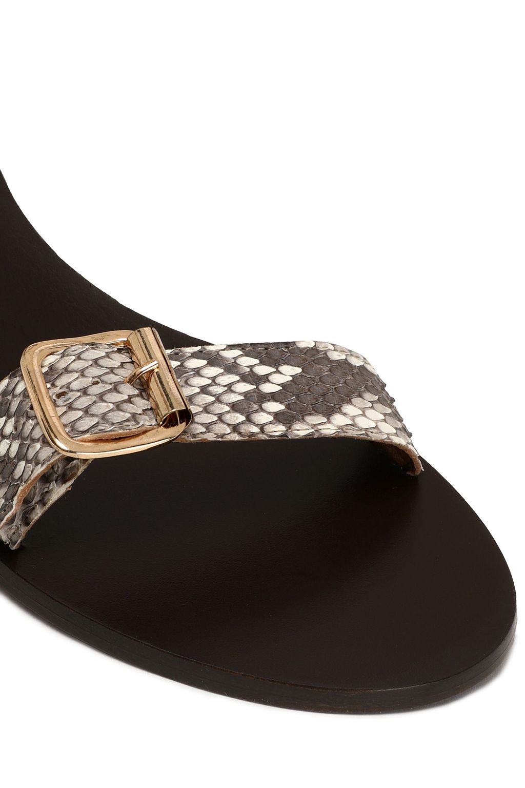 ATP ATELIER Buckled python sandals