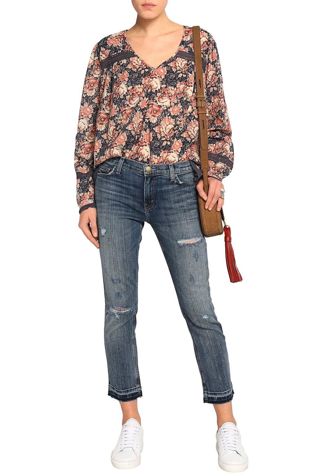 CURRENT/ELLIOTT Mid-rise straight-leg jeans