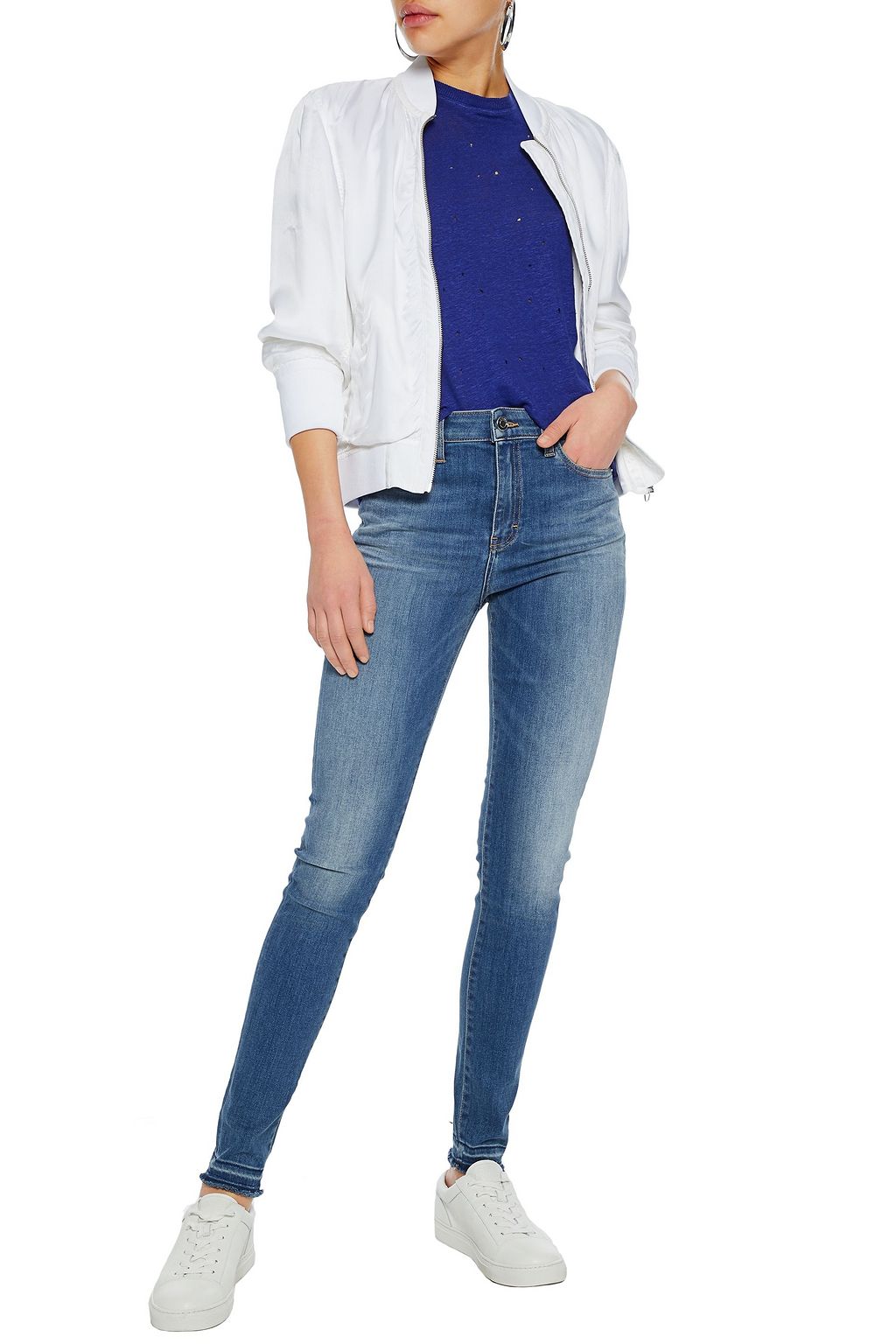 IRO Balah frayed faded mid-rise skinny jeans