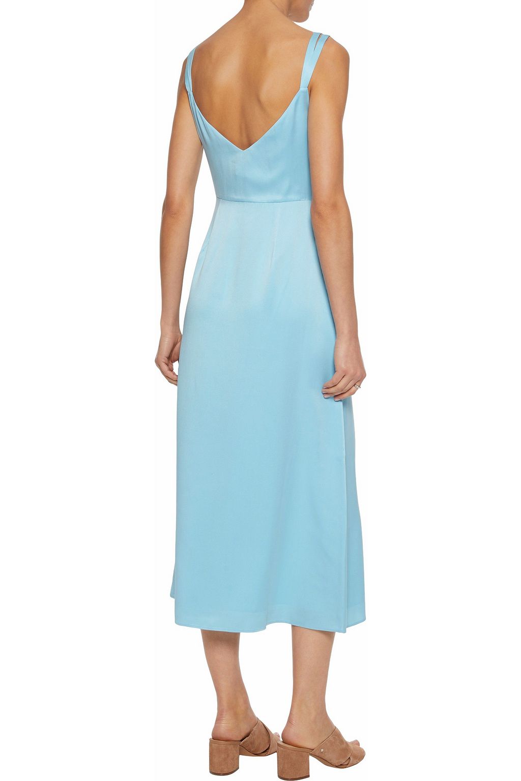 IRIS & INK Aries silk-satin midi dress