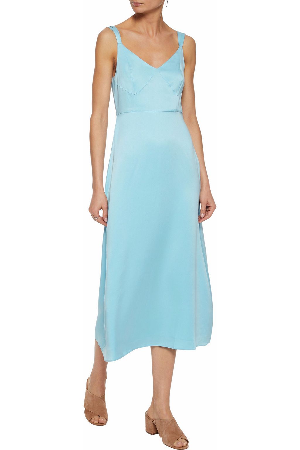IRIS & INK Aries silk-satin midi dress