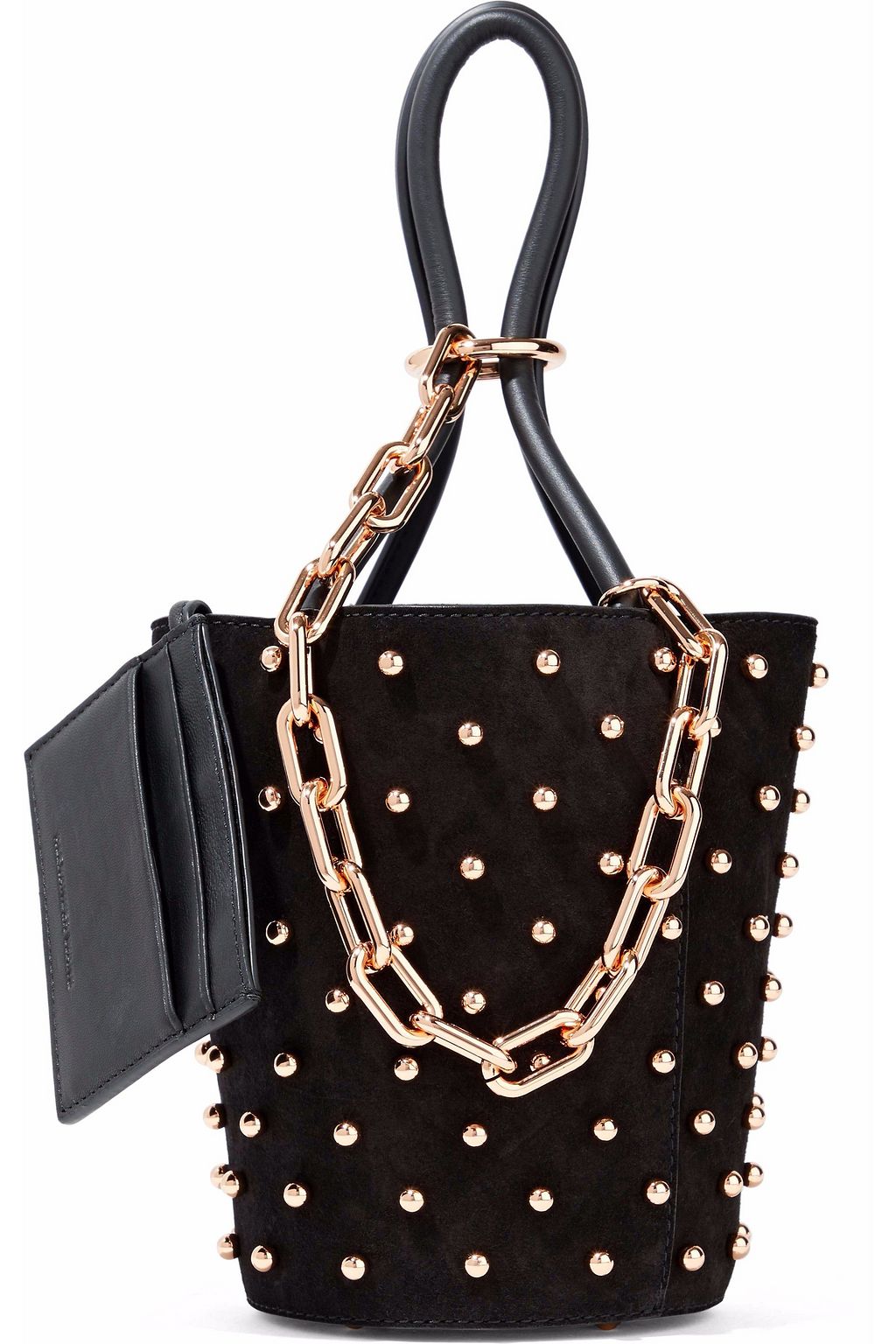 ALEXANDER WANG Roxy chain-embellished studded suede tote