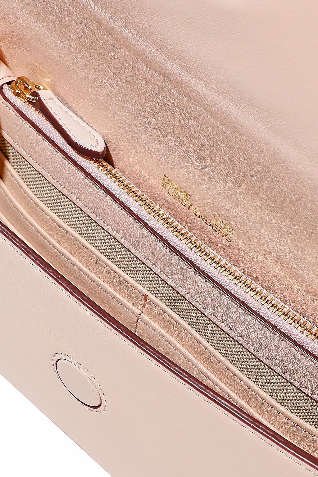 DIANE VON FURSTENBERG Two-tone suede envelope clutch