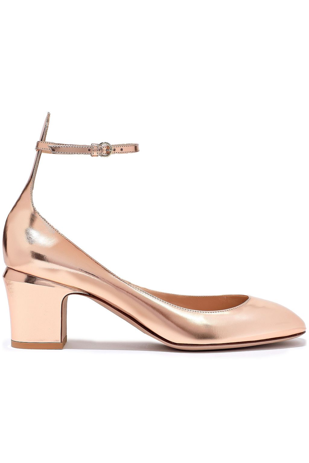 Rose Gold Mirrored-leather pumps | Sale 