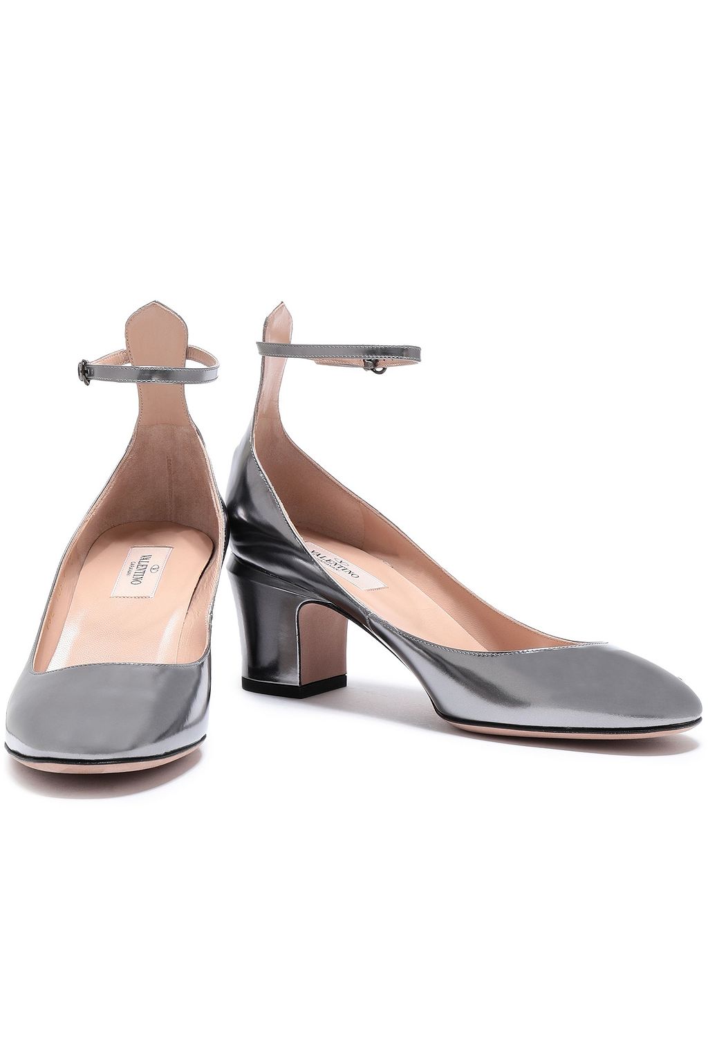 VALENTINO GARAVANI Mirrored-leather pumps