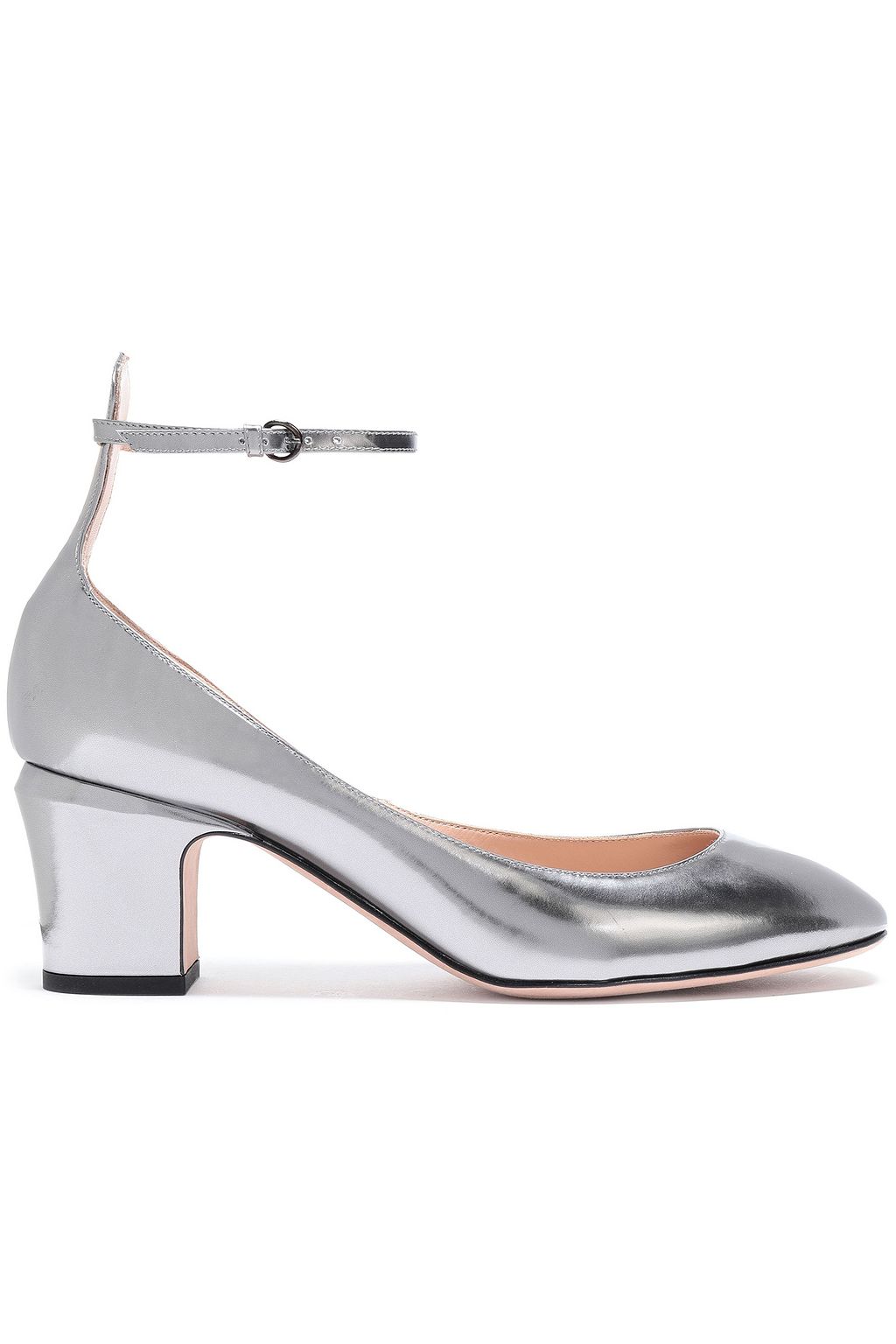 Silver Mirrored-leather pumps | Sale up 