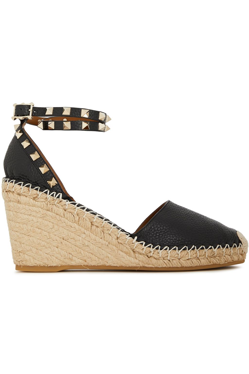 valentino rockstud espadrille wedge sale