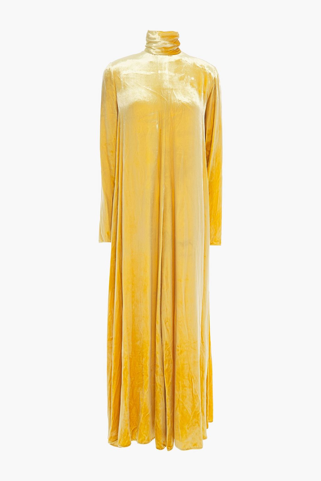 VALENTINO GARAVANI Crushed-velvet turtleneck maxi dress | THE OUTNET