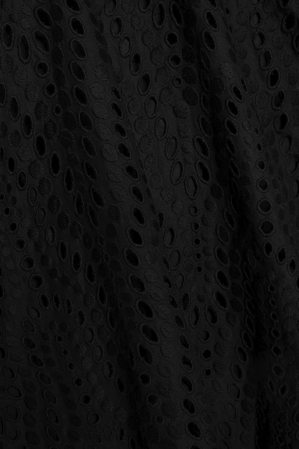 VALENTINO GARAVANI Draped broderie anglaise cotton-blend mini dress