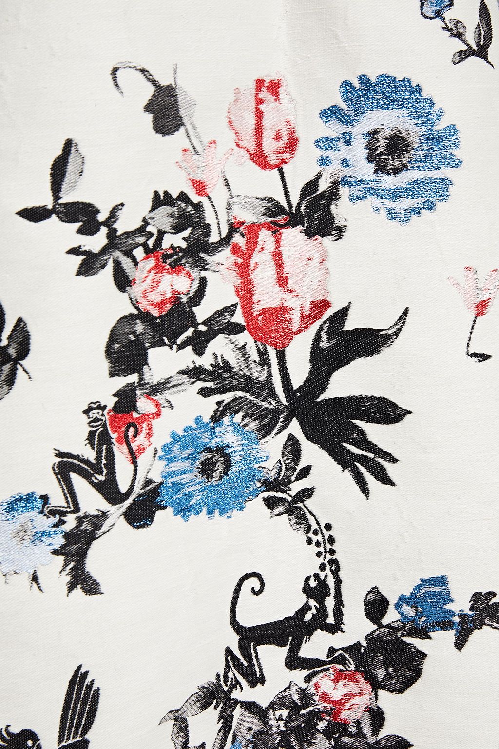 VALENTINO GARAVANI Floral-jacquard mini dress