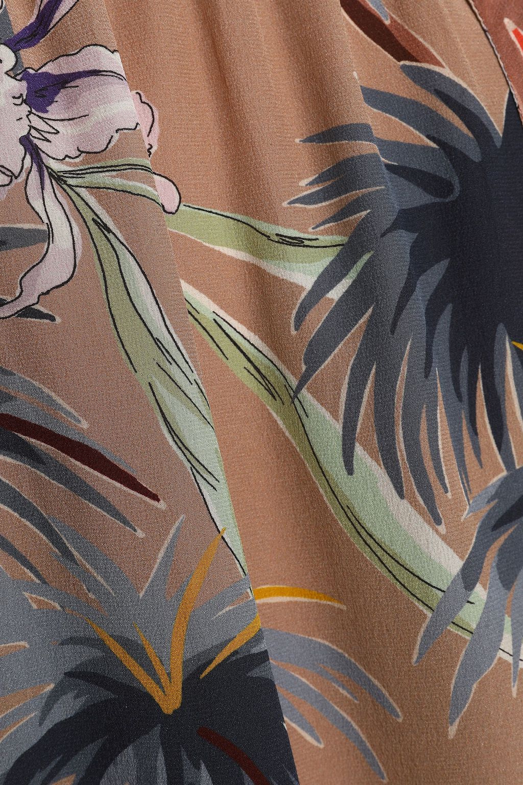 VALENTINO GARAVANI Pussy-bow printed silk crepe de chine mini dress