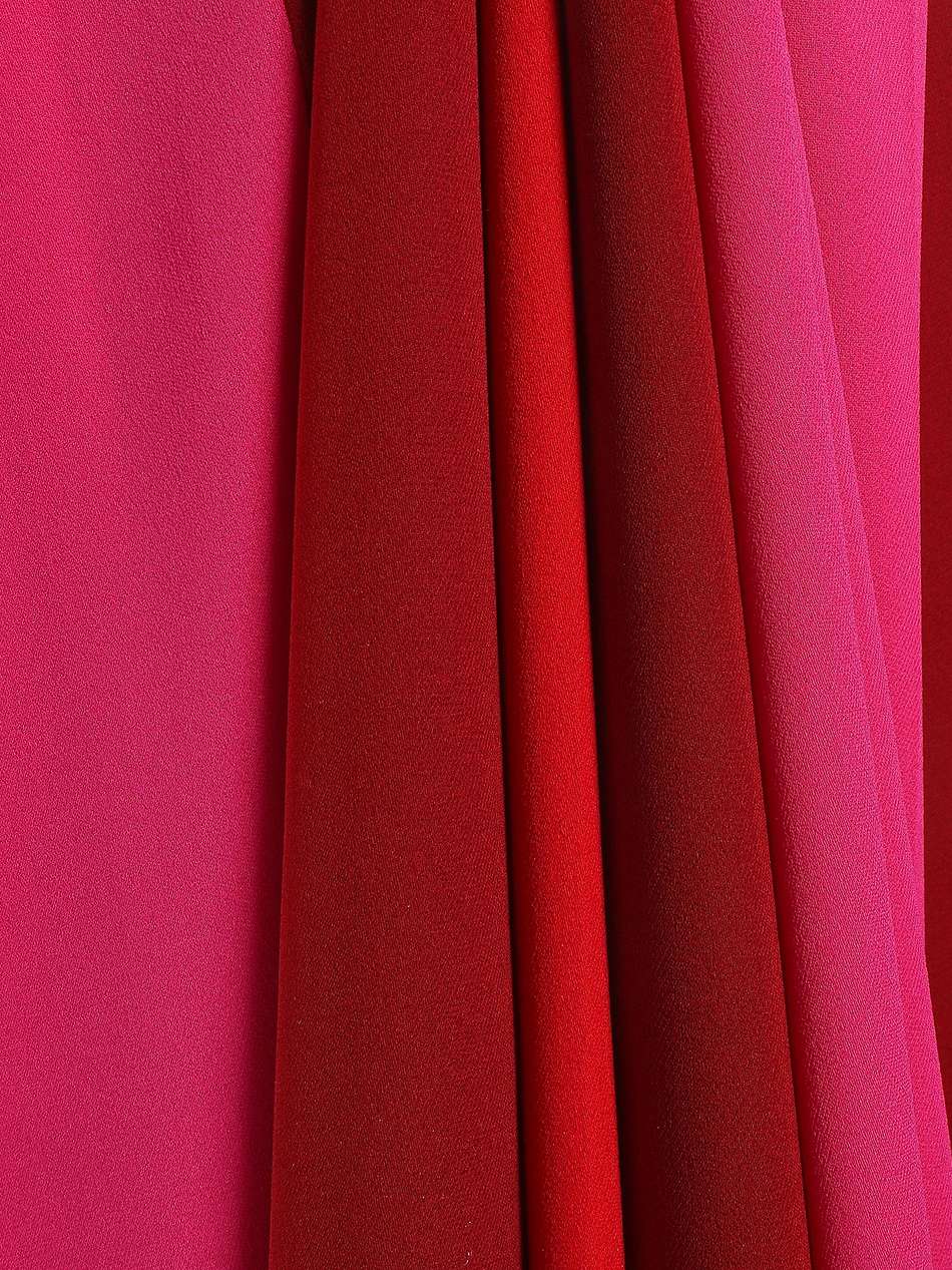 color-block silk-crepe turtleneck maxi dress