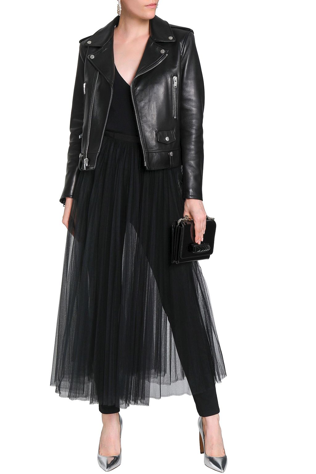 VALENTINO GARAVANI Gathered tulle midi skirt