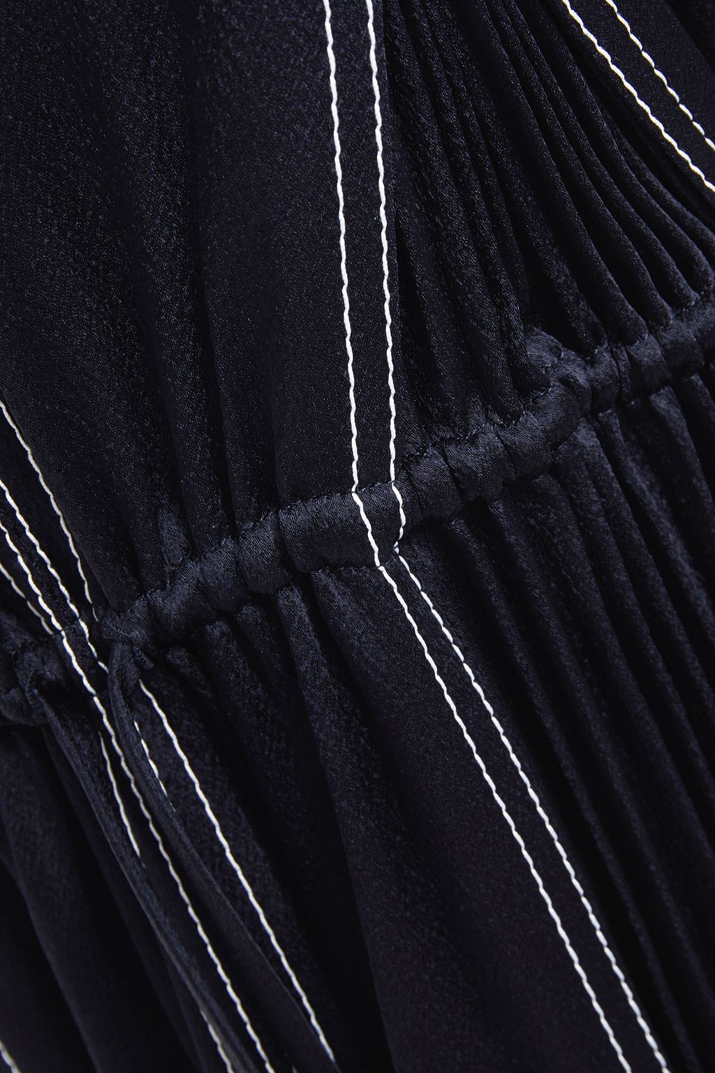 VALENTINO GARAVANI Pleated satin-crepe maxi dress