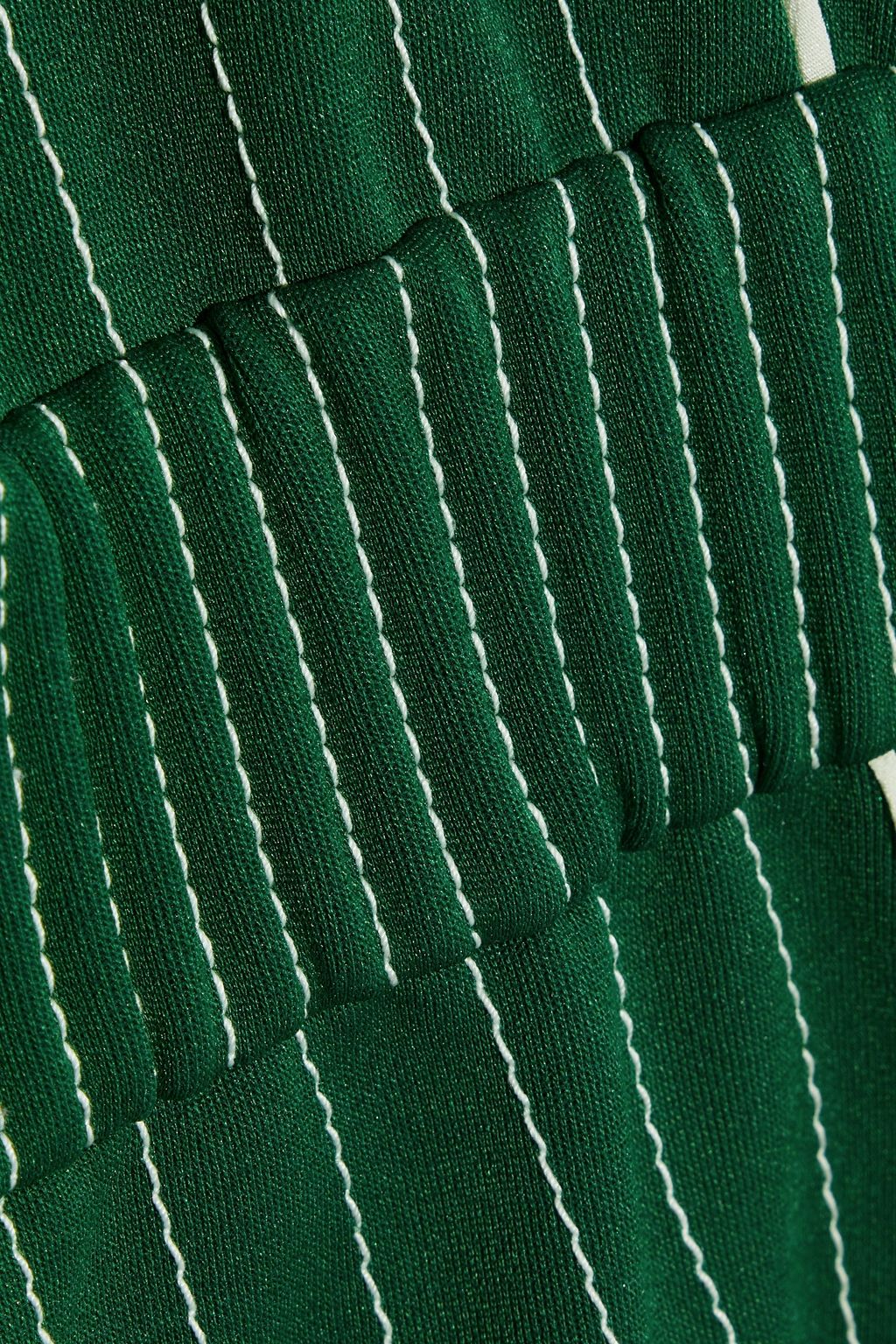 VALENTINO GARAVANI Zip-detailed embroidered stretch-ponte mini dress