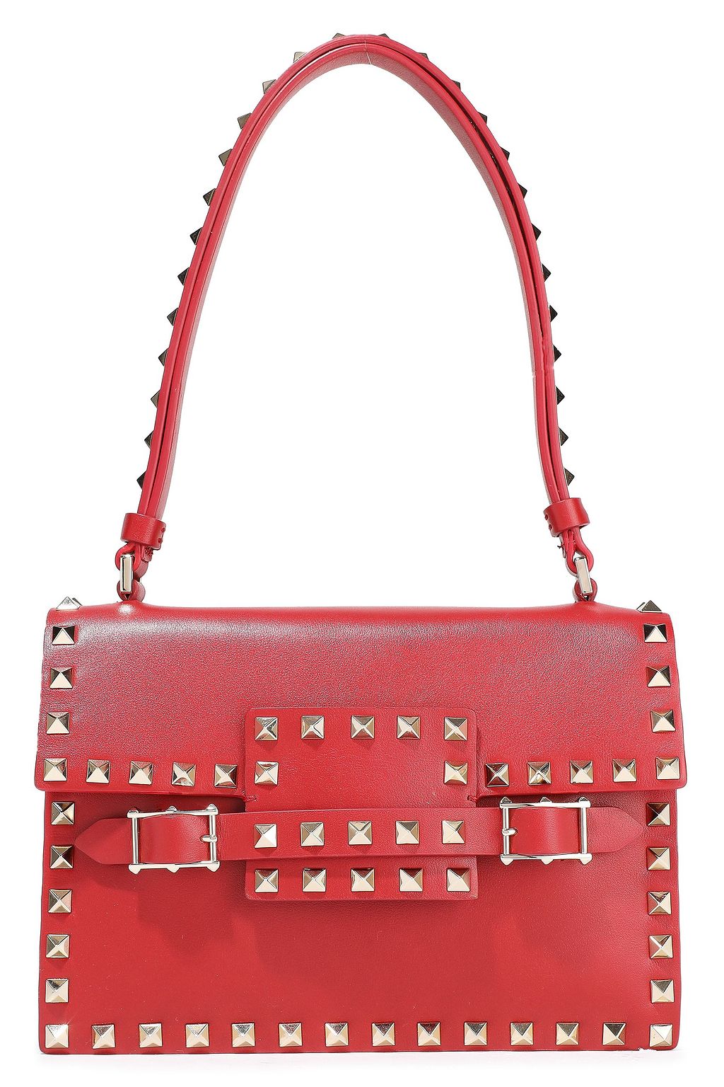 rockstud leather shoulder bag