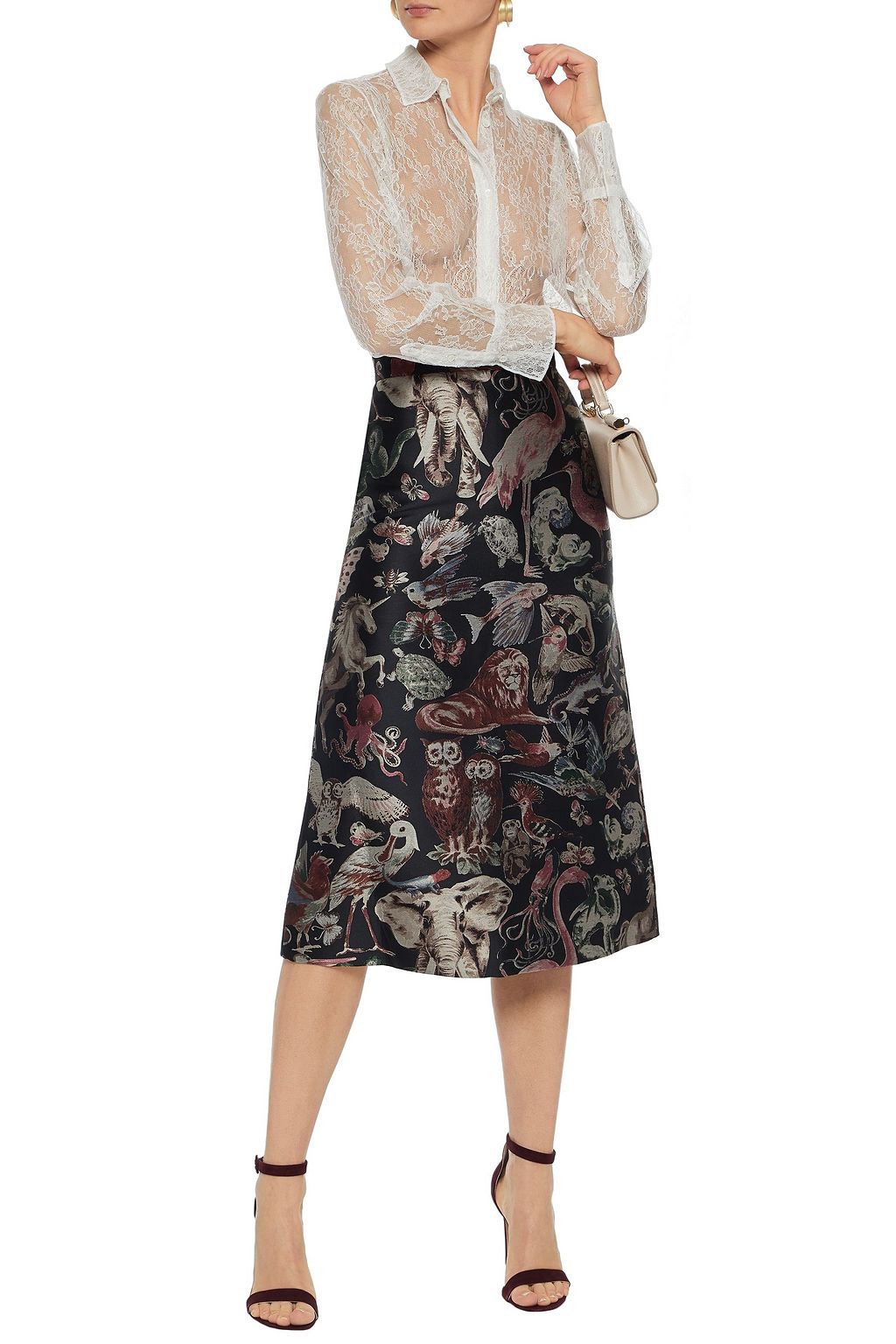 VALENTINO GARAVANI Silk-lace shirt