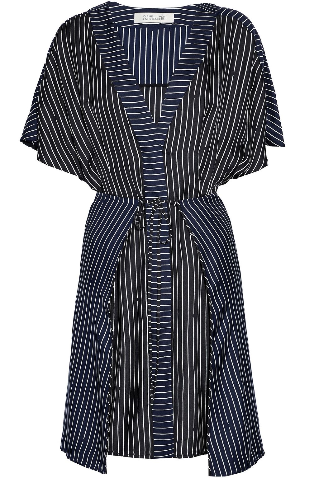 von front tie silk dress