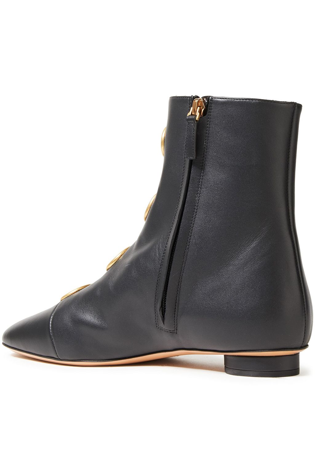 VALENTINO GARAVANI Ankle Boots aus Leder mit Ösenverzierung