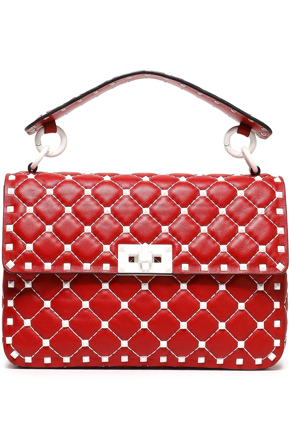 VALENTINO GARAVANI Studded quilted leather shoulder bag THE