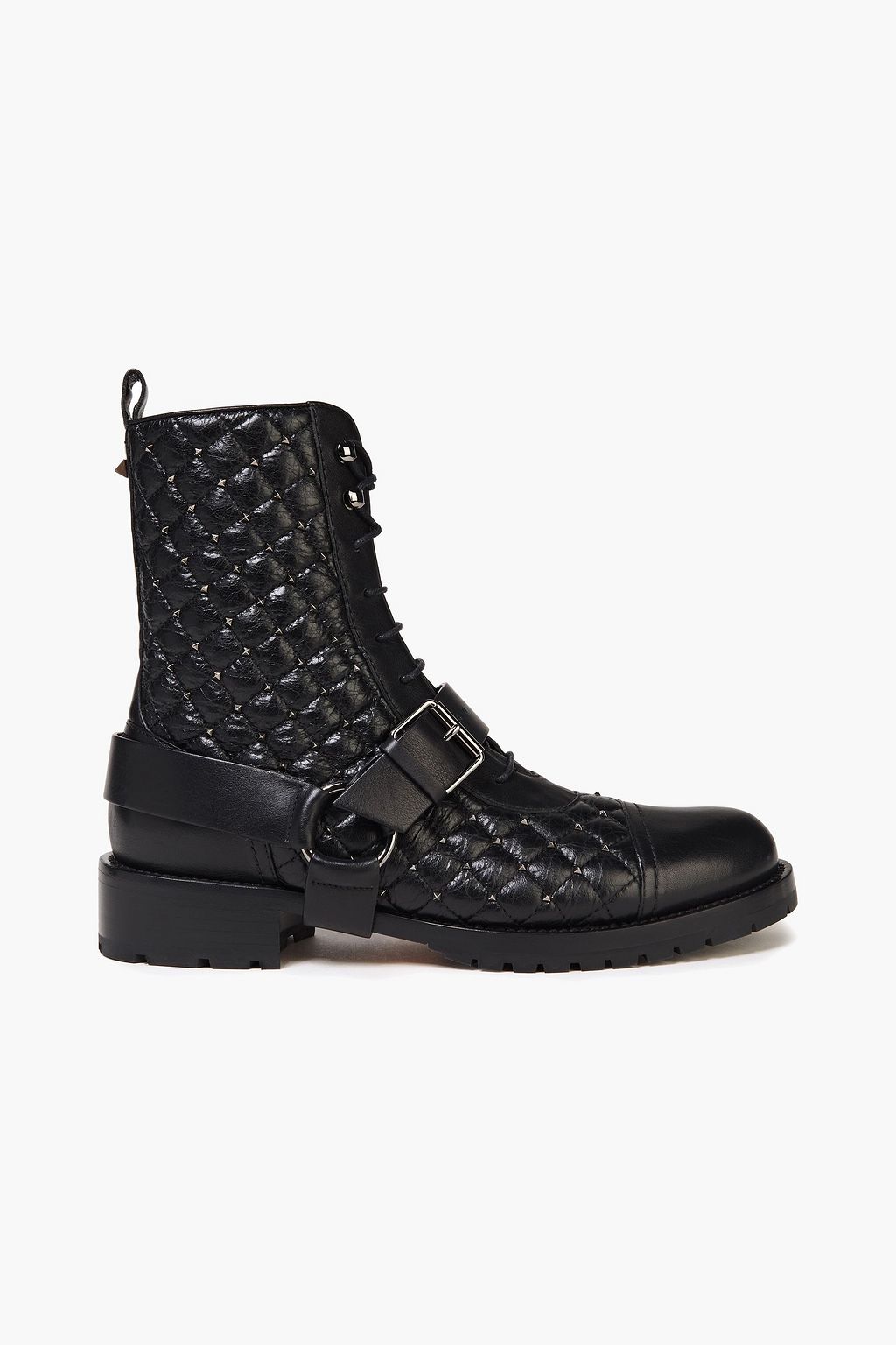 valentino rockstud combat boots