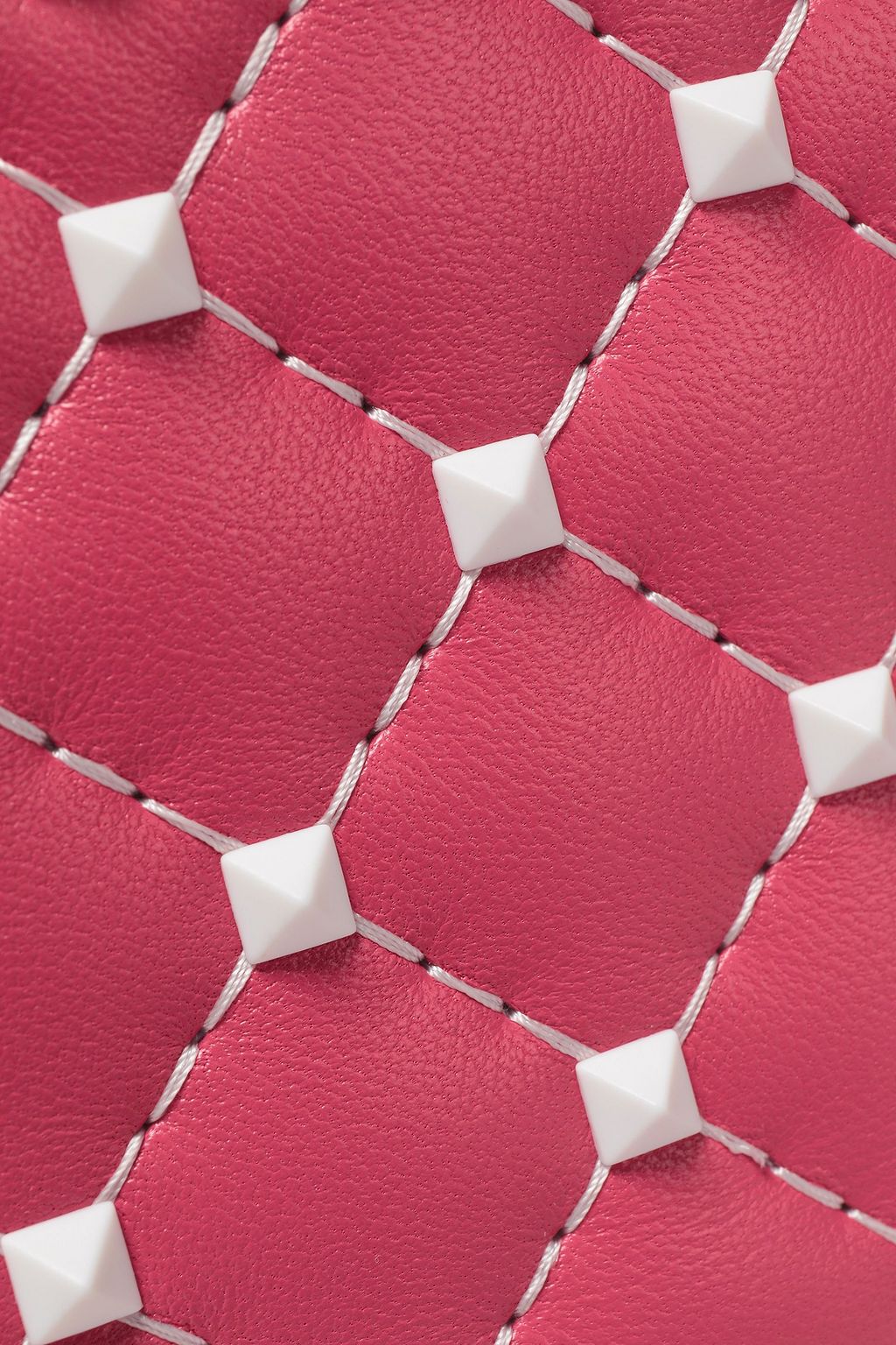 VALENTINO GARAVANI Studded quilted textured-leather wallet