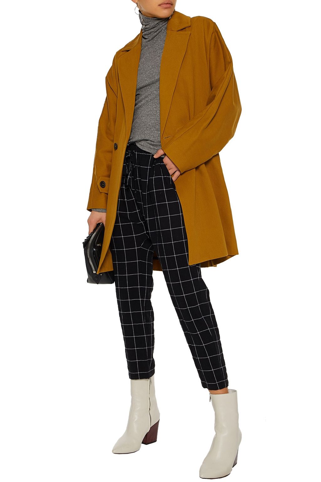 IRO Double-breasted cotton-blend jacket