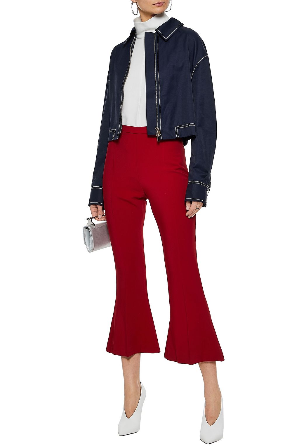 ANTONIO BERARDI Cropped cady flared pants