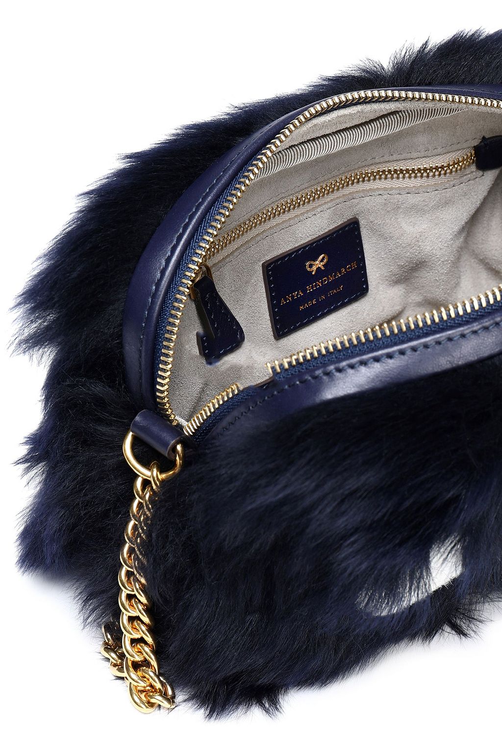 ANYA HINDMARCH Eyes mini shearling shoulder bag