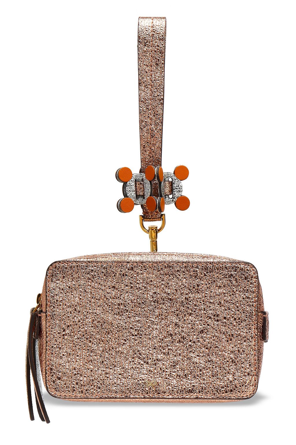 designer rose gold clutch bag