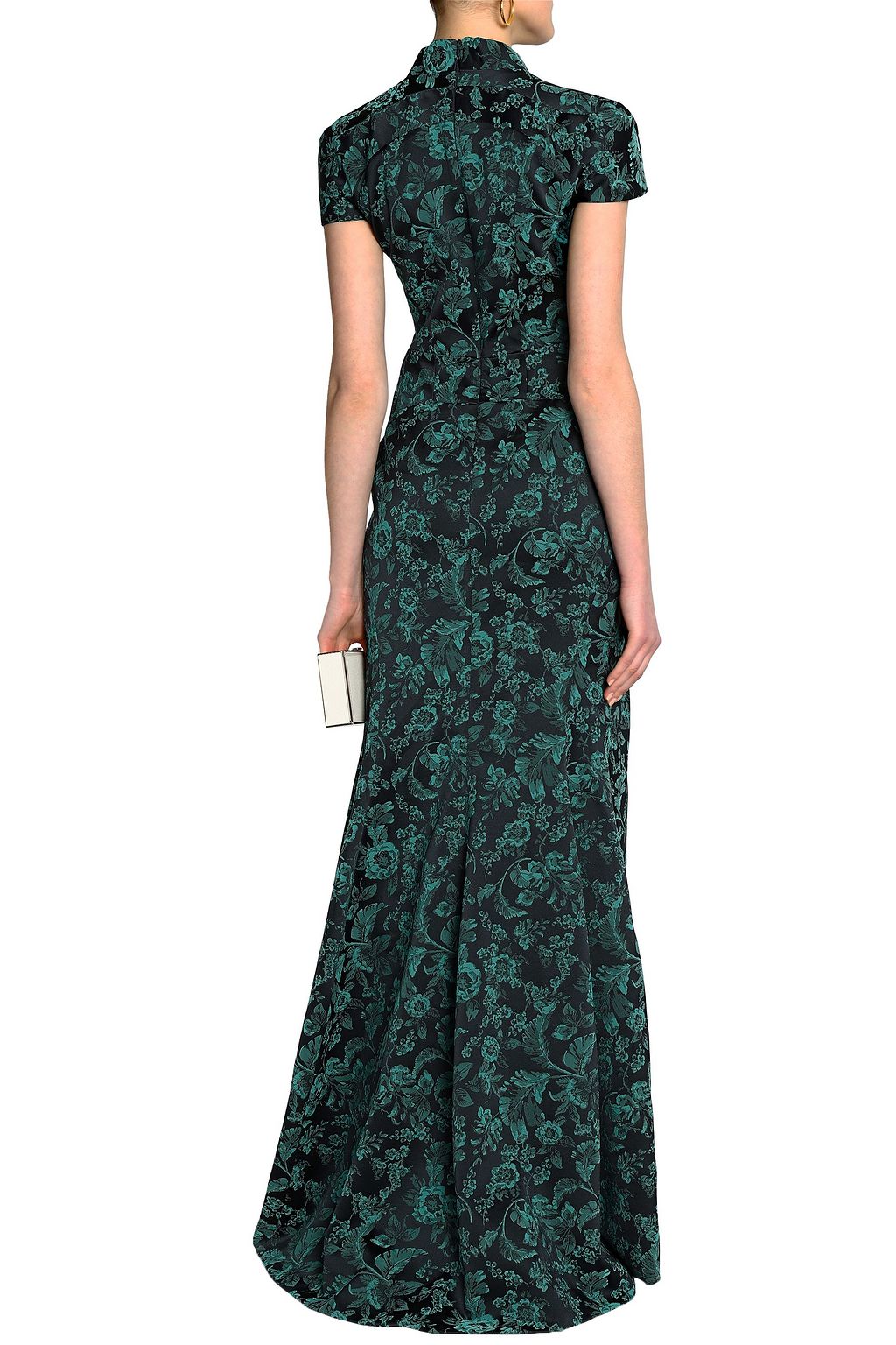 ZAC POSEN Floral-jacquard gown