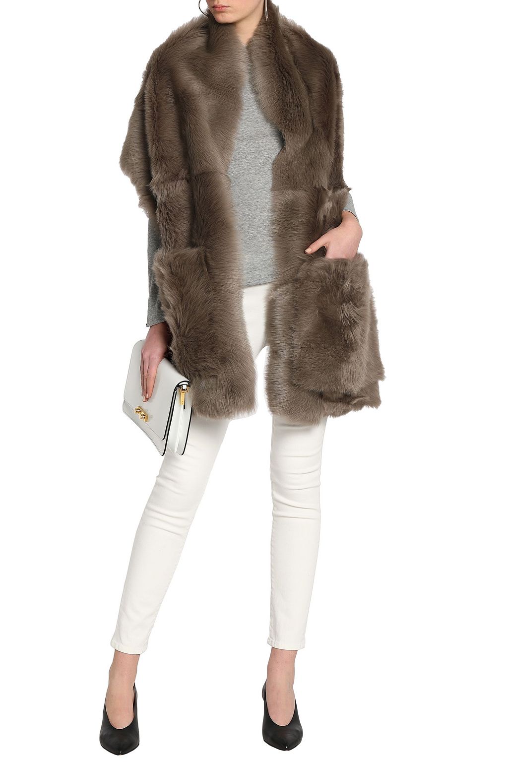 YVES SALOMON Shearling wrap