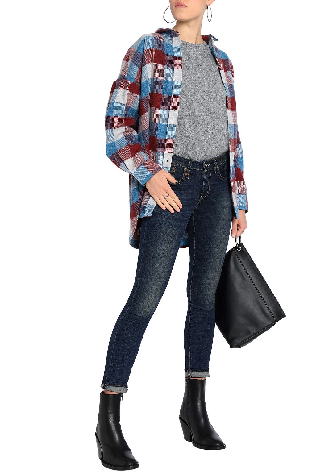 R13 Kate cropped mid-rise skinny jeans