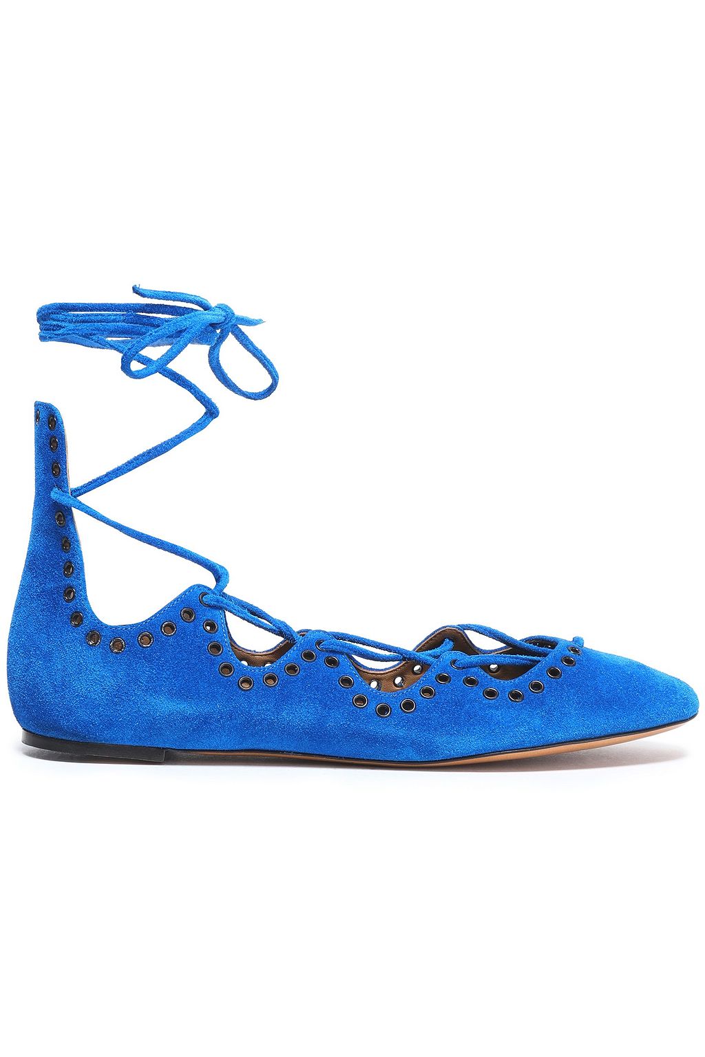 bright blue ballet flats