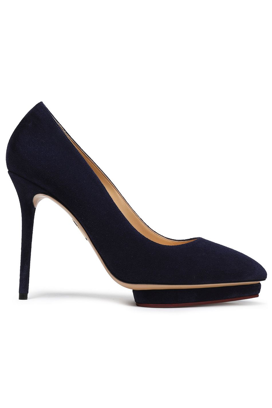 blue suede platform shoes