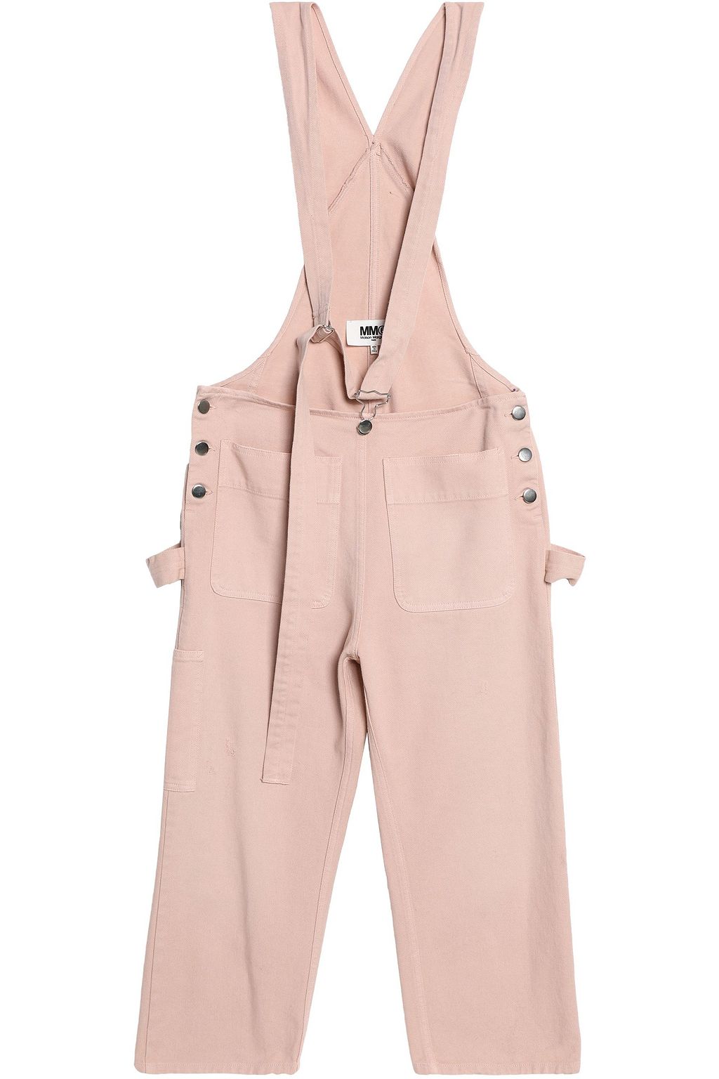pastel pink overalls