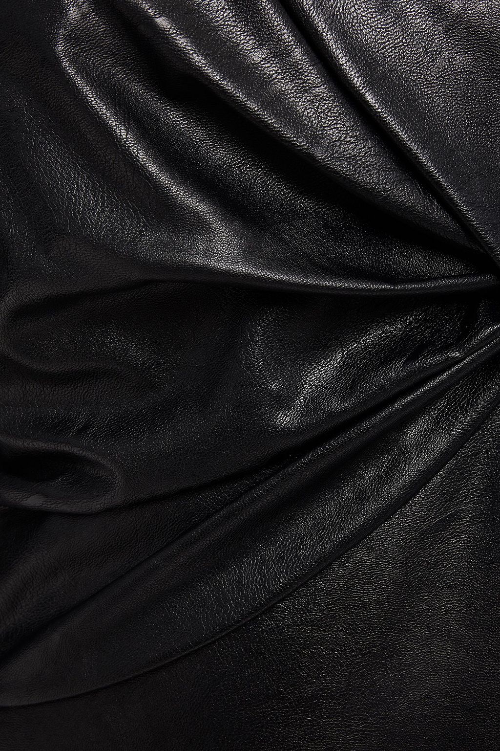 STELLA MCCARTNEY Twist-front faux textured-leather dress