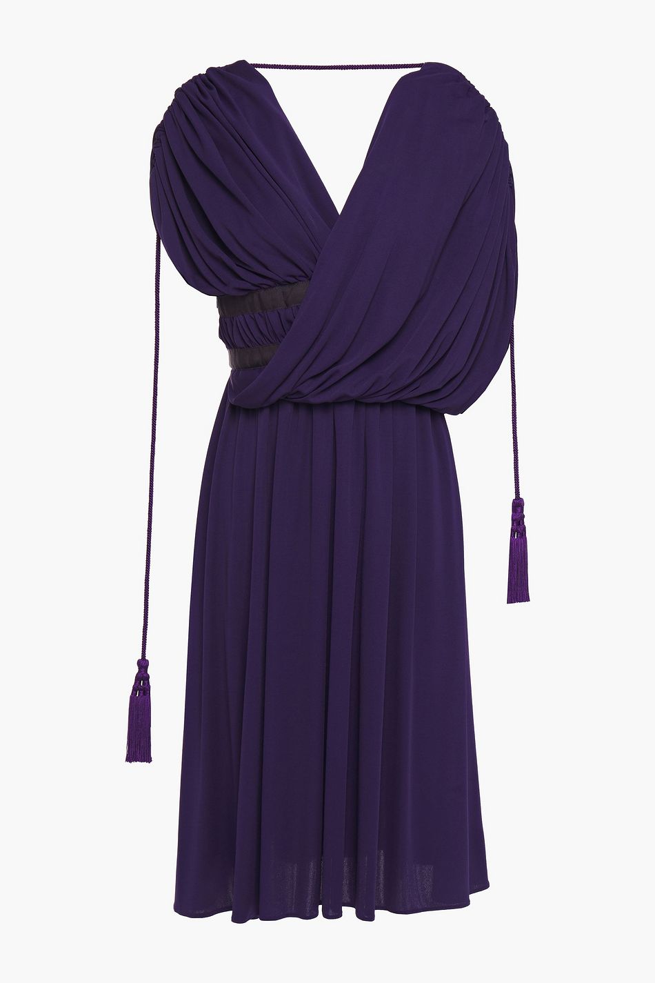 gathered jersey dress