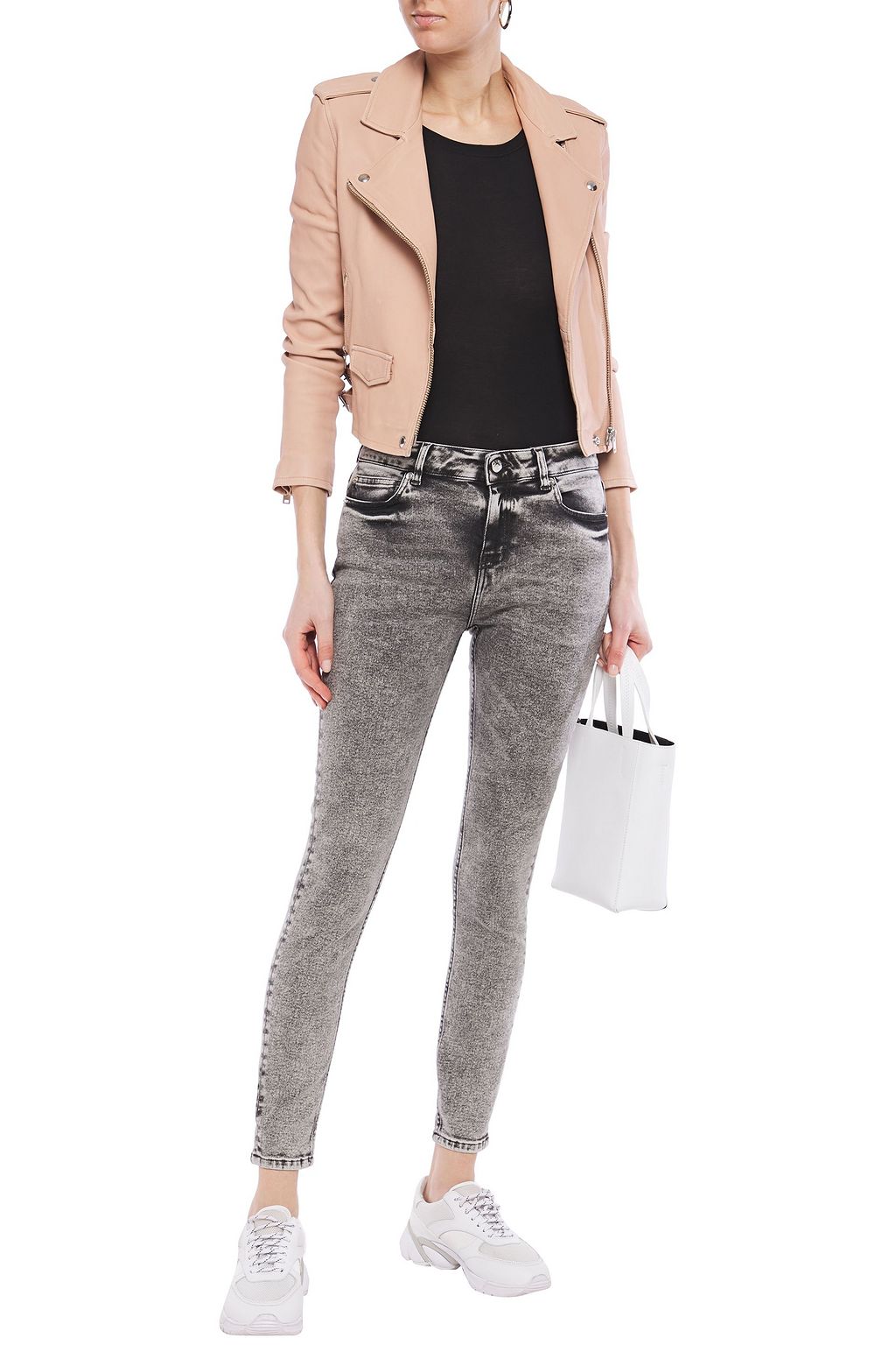 IRO Optimism acid-wash mid-rise skinny jeans