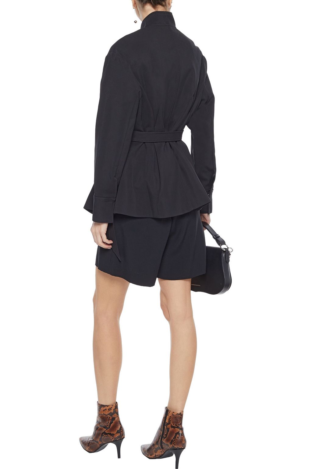 REBECCA MINKOFF Amber belted pleated cady jacket