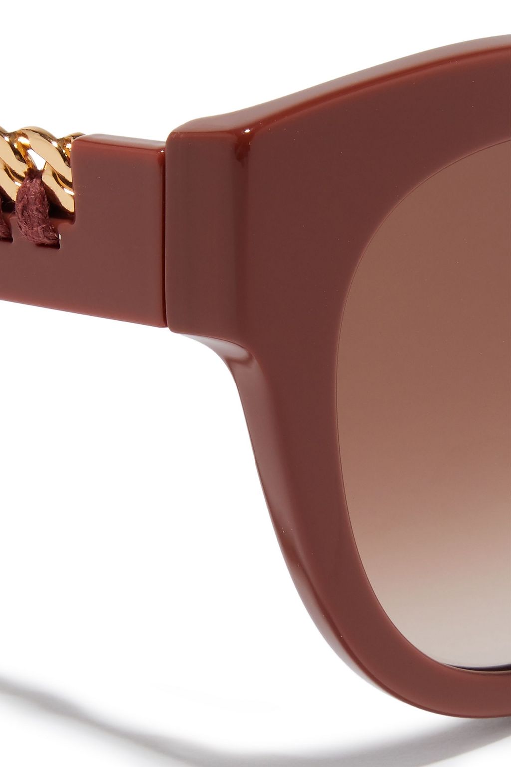 STELLA MCCARTNEY D-frame chain-trimmed acetate sunglasses