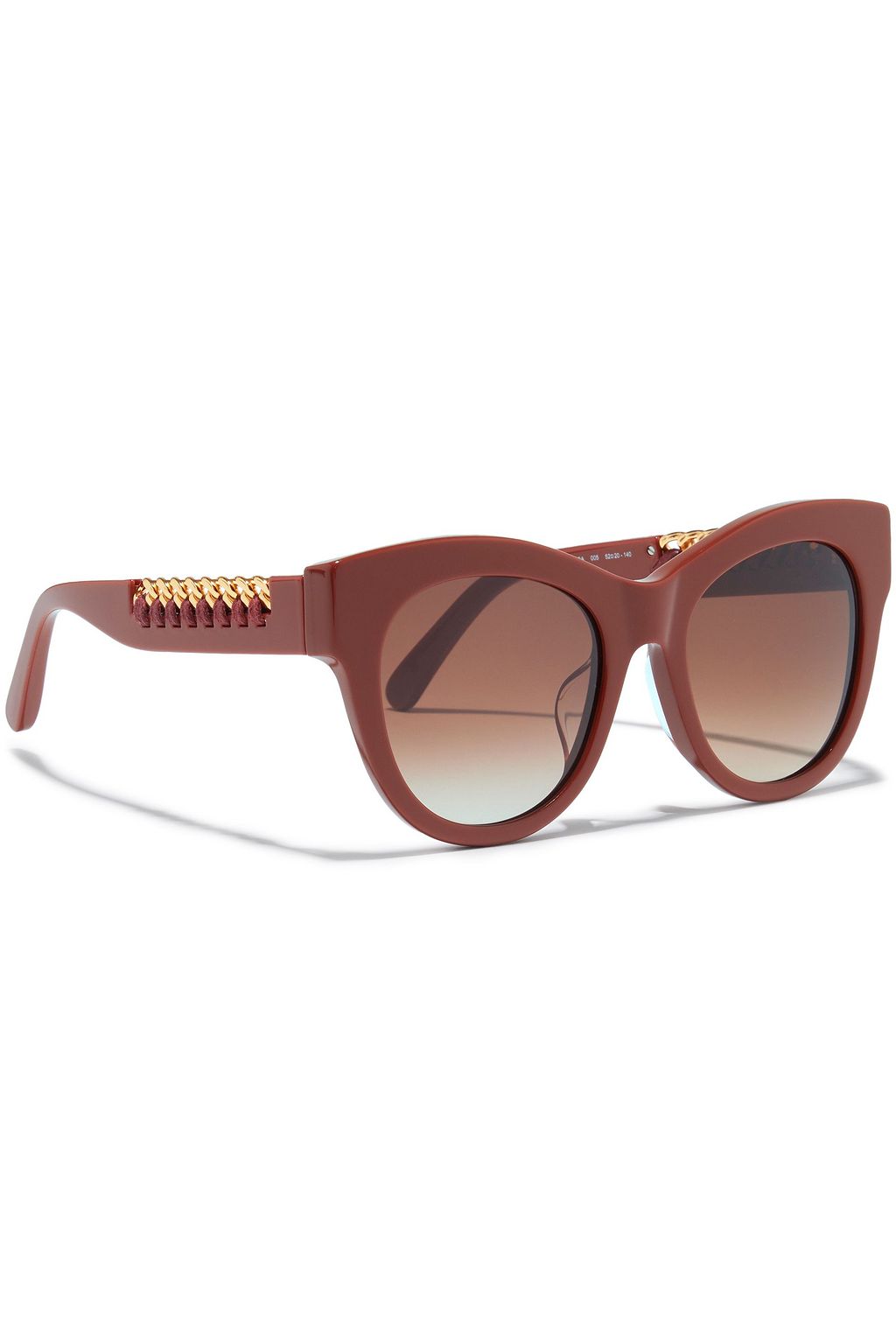 STELLA MCCARTNEY D-frame chain-trimmed acetate sunglasses