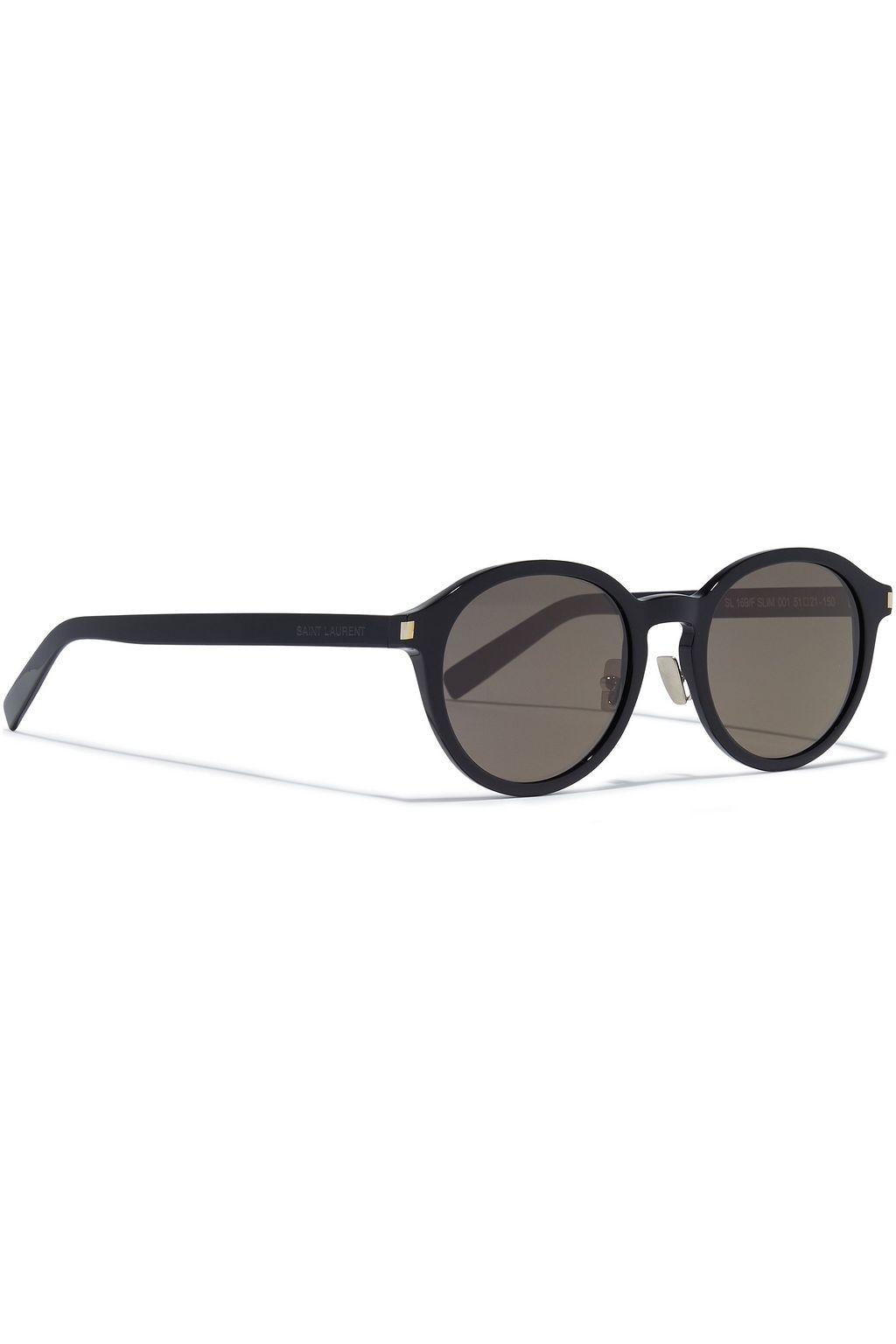 SAINT LAURENT Slim round-frame acetate sunglasses
