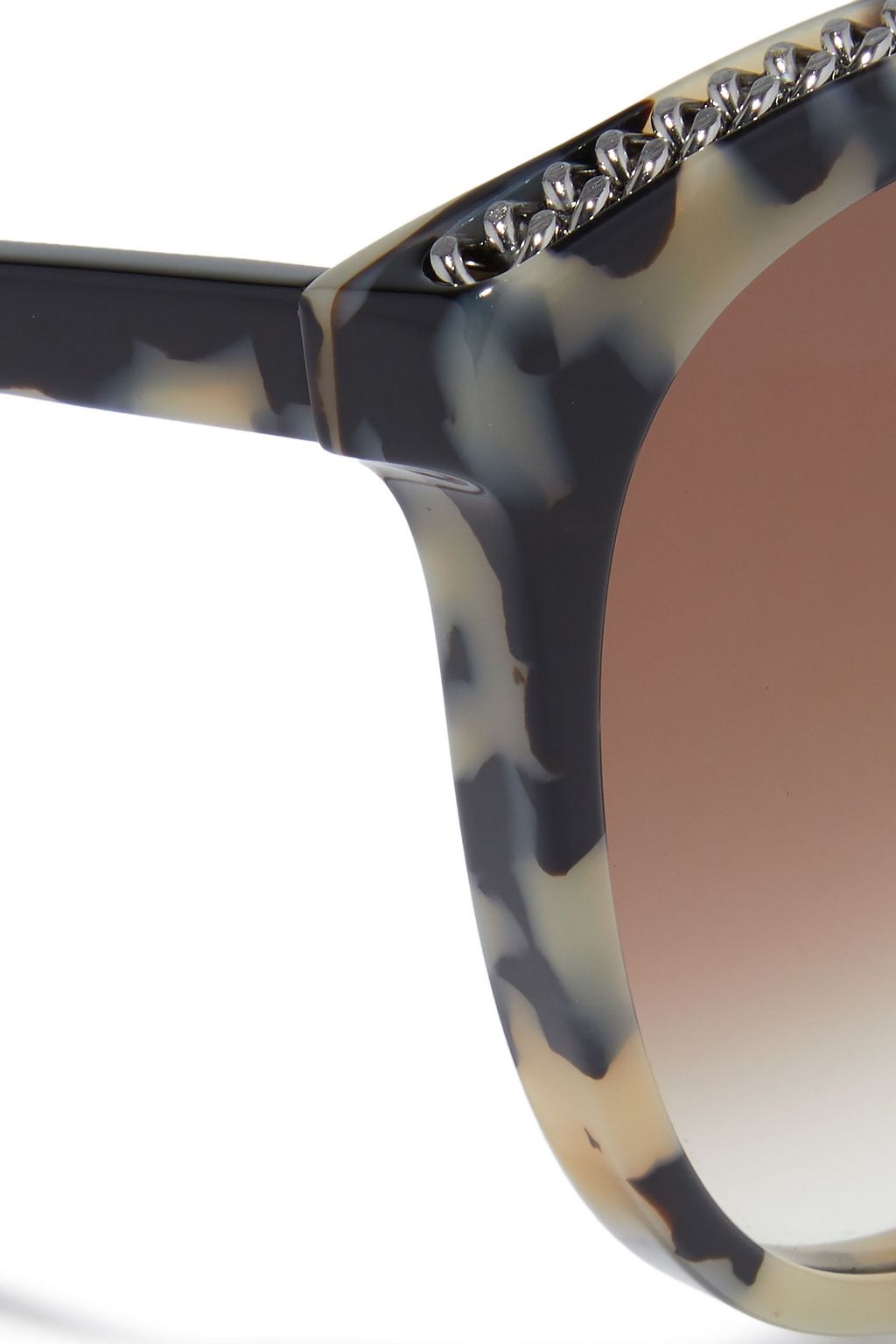 STELLA MCCARTNEY Falabella oversized D-frame tortoiseshell acetate sunglasses
