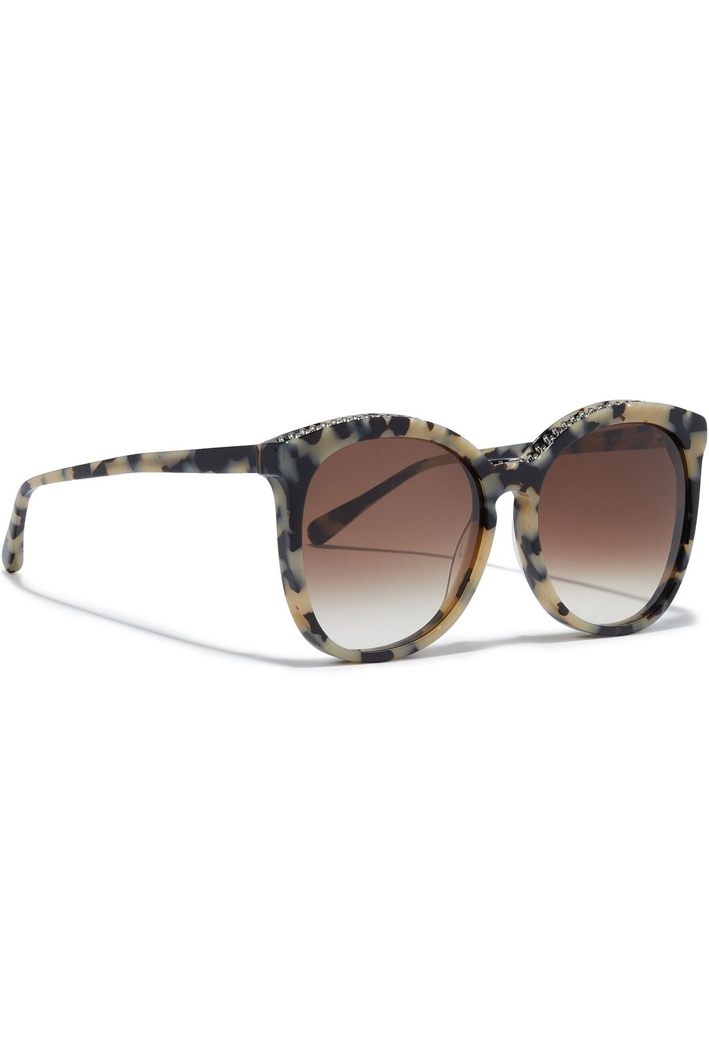 STELLA MCCARTNEY Falabella oversized D-frame tortoiseshell acetate sunglasses