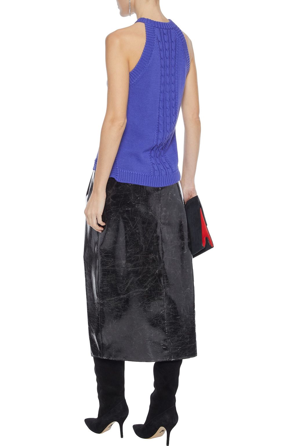 AUTUMN CASHMERE Cable-knit cotton top