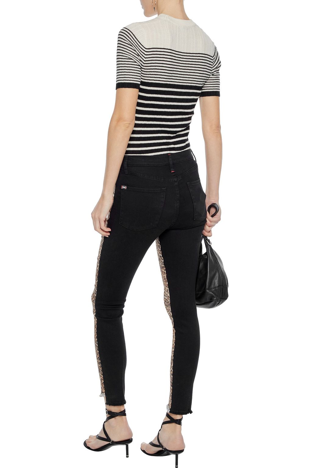 ALICE + OLIVIA Good paneled leopard-print high-rise skinny jeans