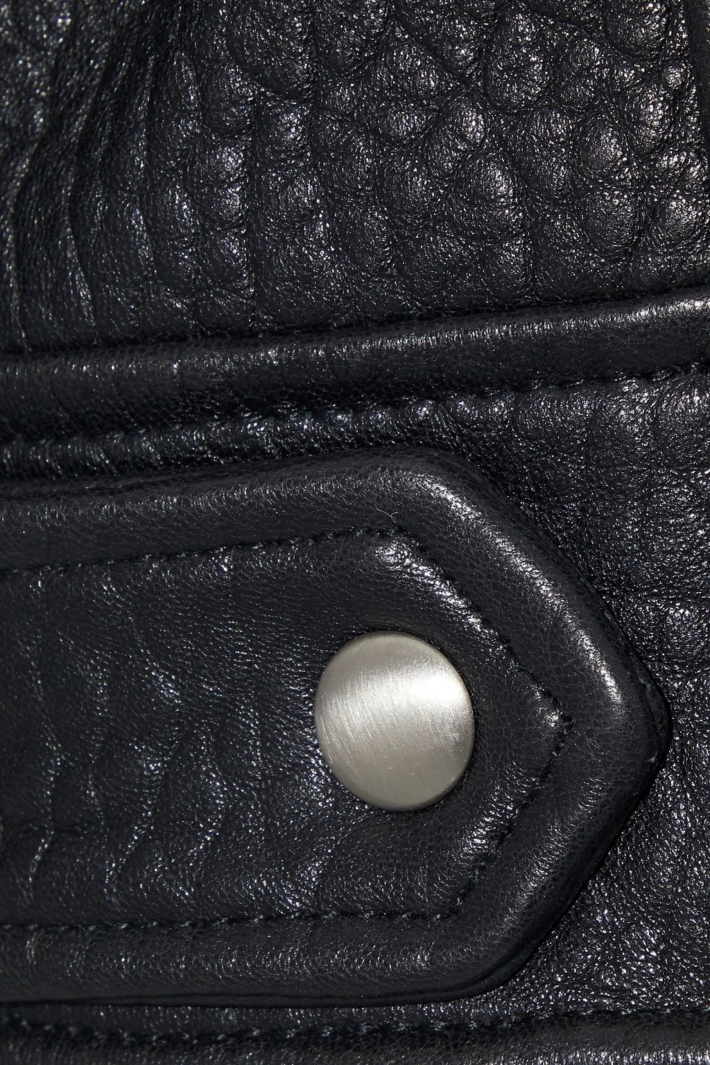 REBECCA MINKOFF Katrina textured-leather biker jacket