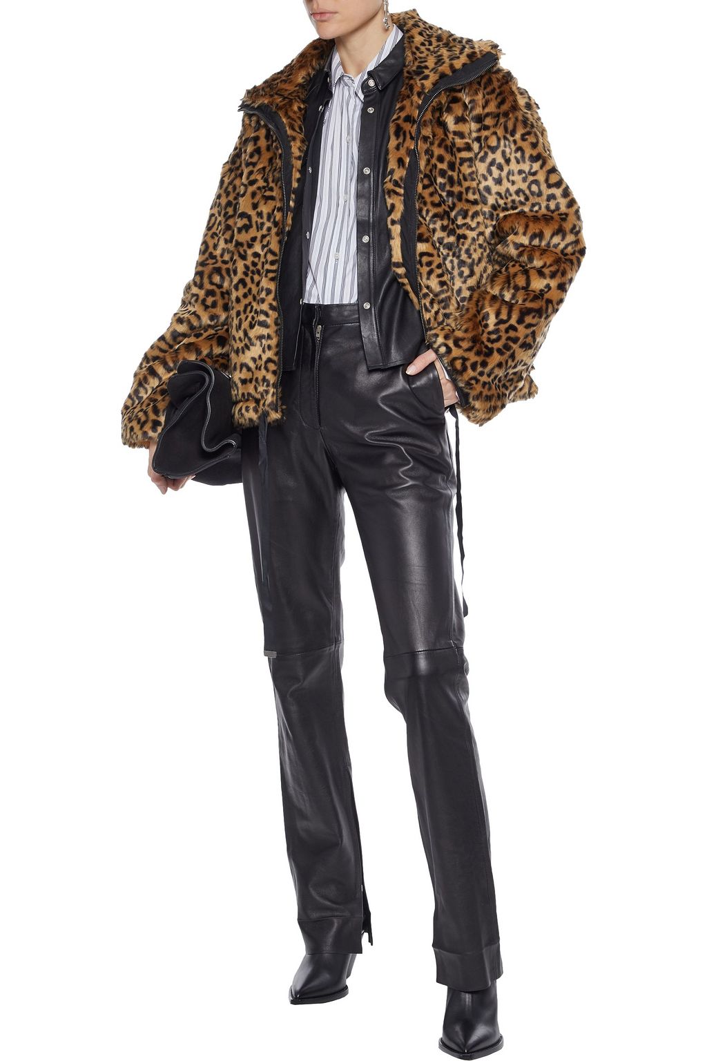 REBECCA MINKOFF Brigit leopard-print faux fur jacket