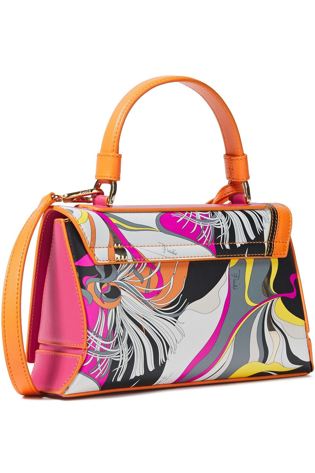 PUCCI Mini Pilot embellished printed leather shoulder bag
